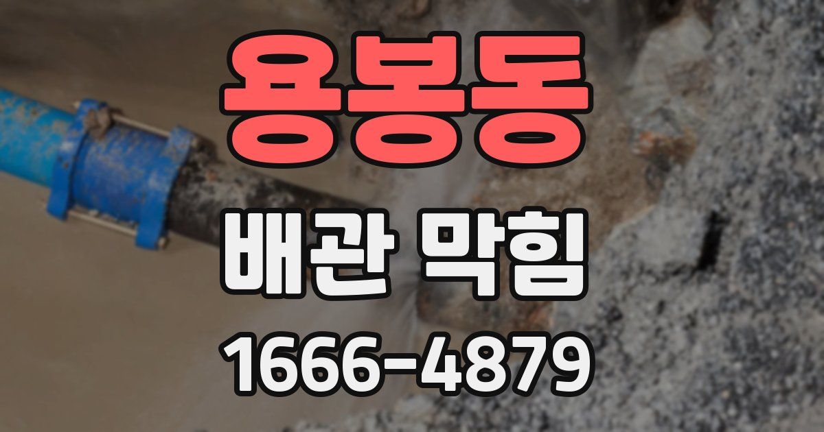 용봉동 배관 막힘