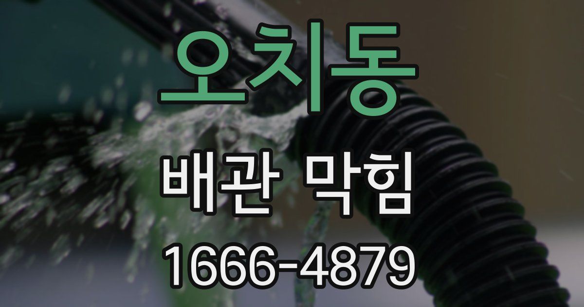 오치동 배관 막힘