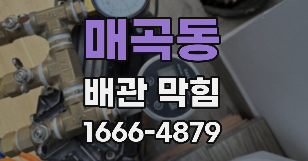 매곡동 배관 막힘