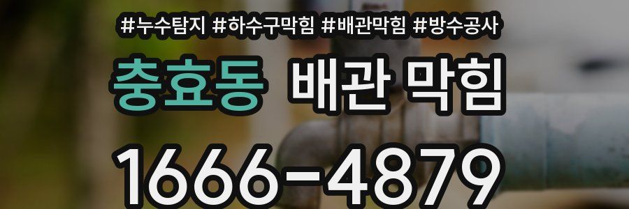 충효동 배관 막힘