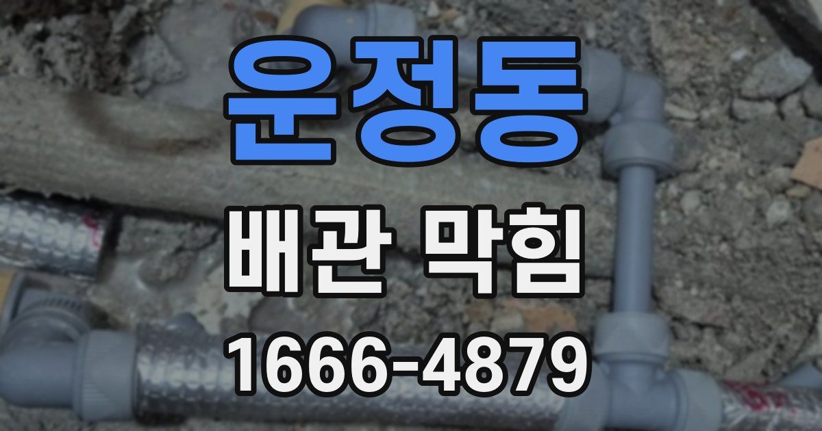 운정동 배관 막힘