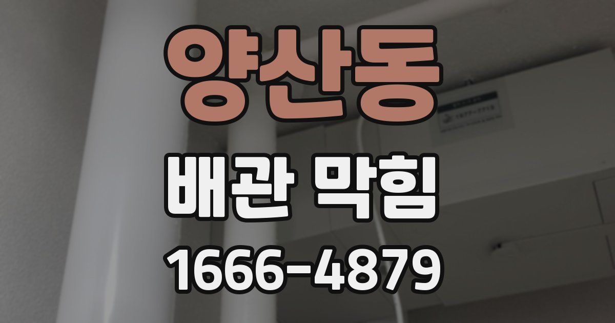 양산동 배관 막힘