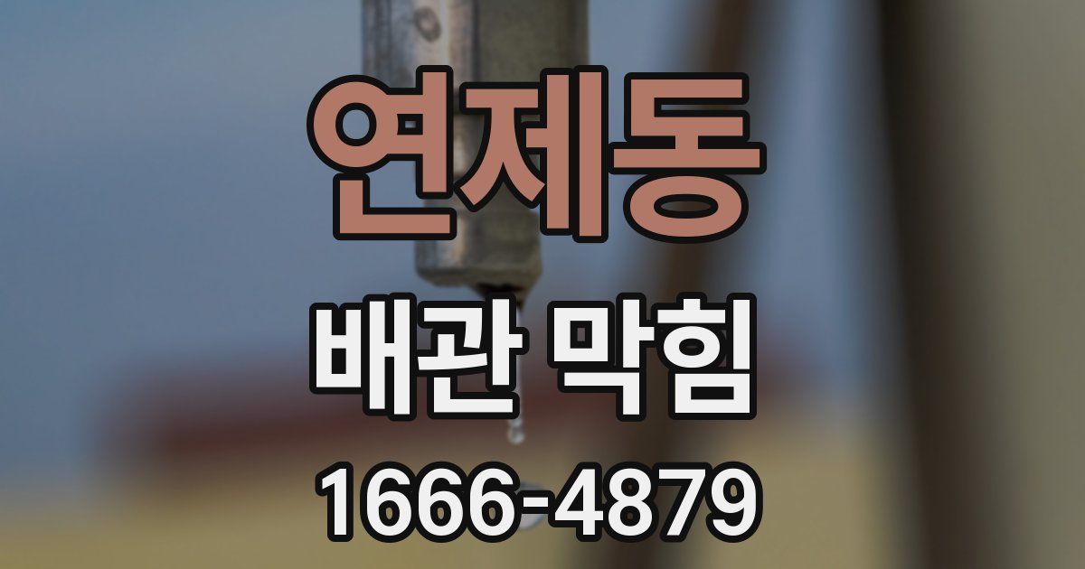 연제동 배관 막힘