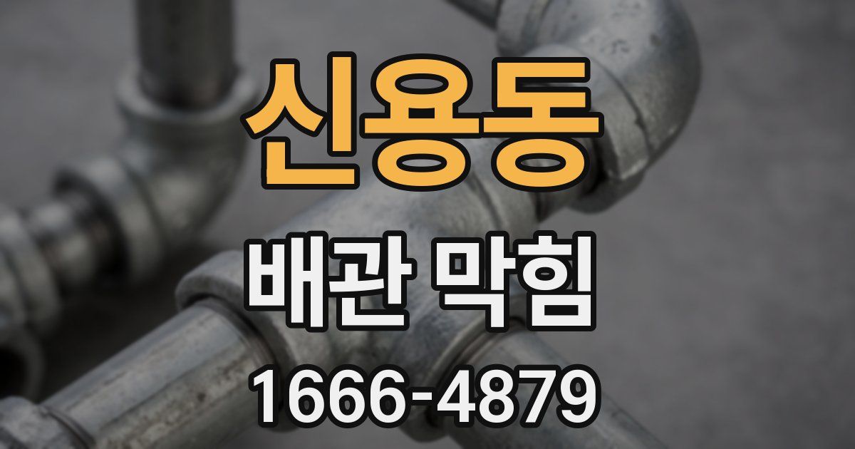 신용동 배관 막힘