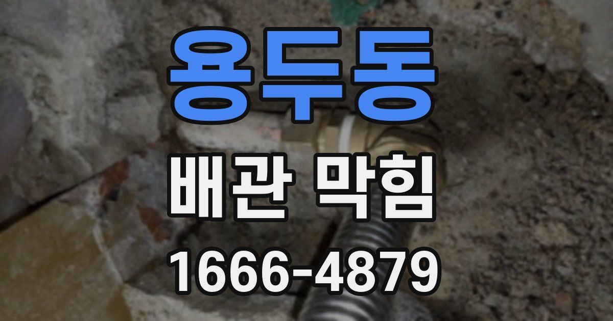 용두동 배관 막힘