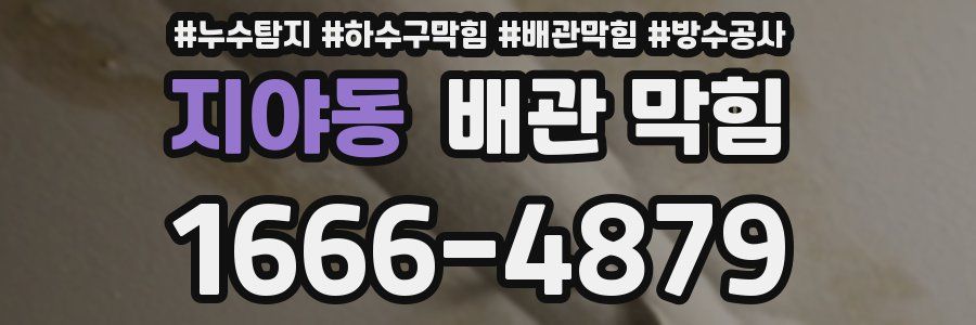 지야동 배관 막힘