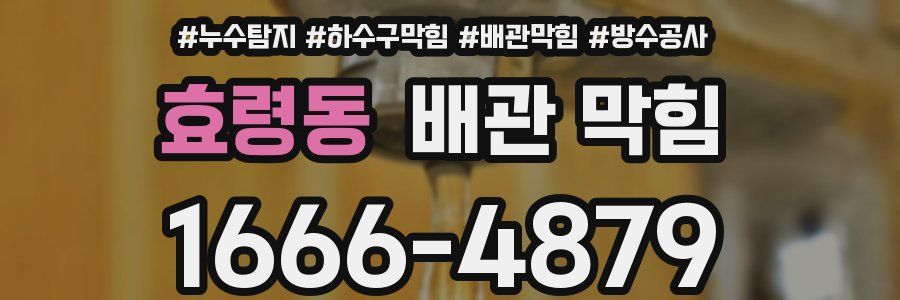 효령동 배관 막힘