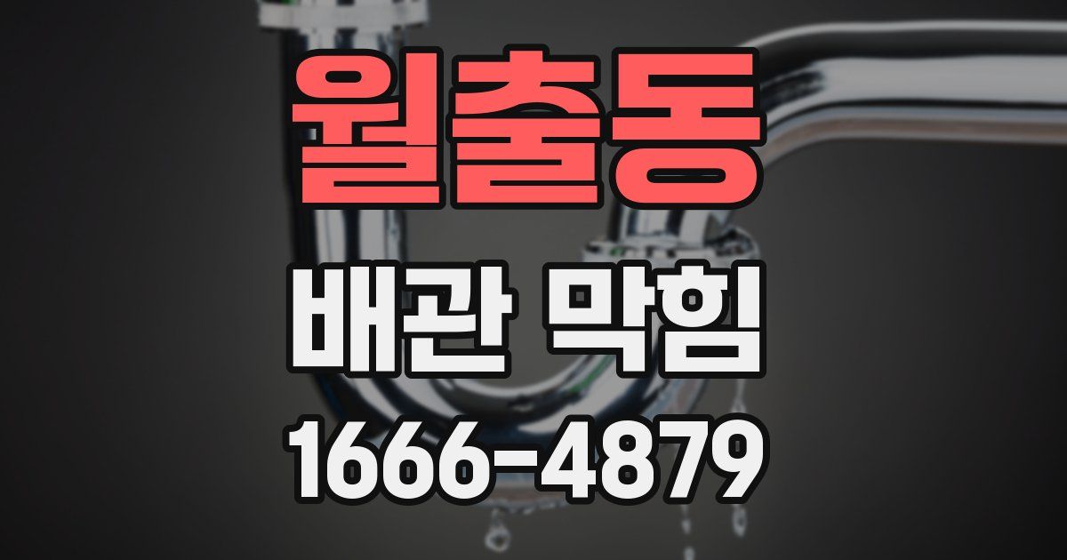월출동 배관 막힘