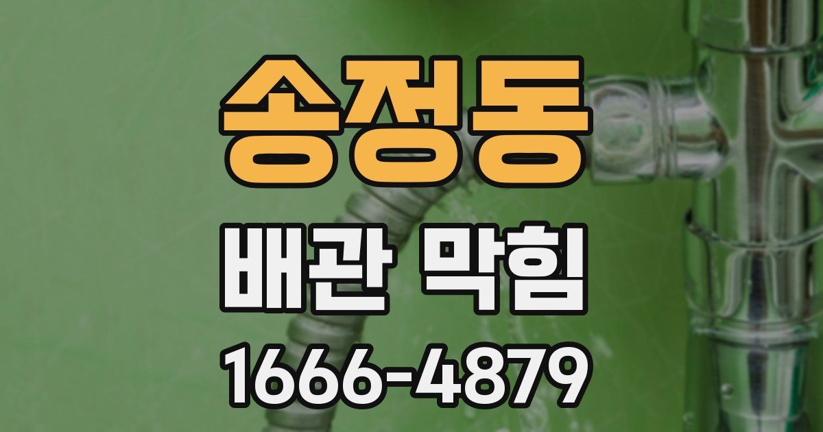 송정동 배관 막힘