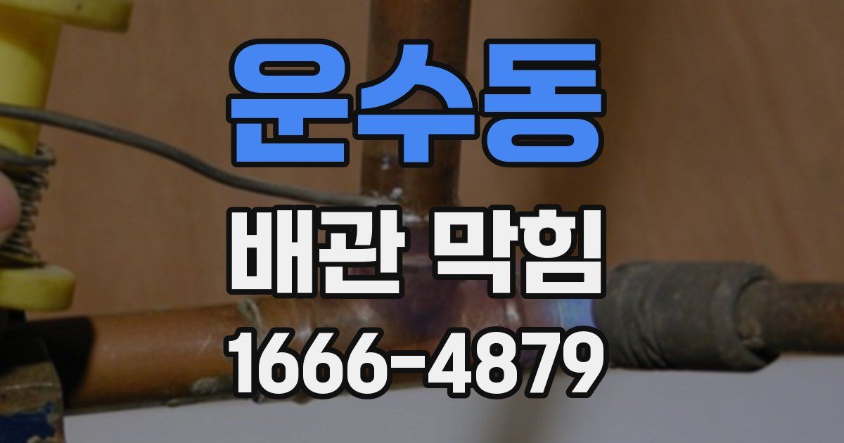 운수동 배관 막힘