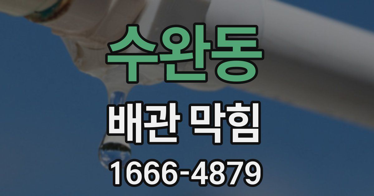 수완동 배관 막힘