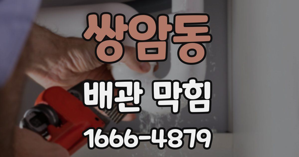 쌍암동 배관 막힘
