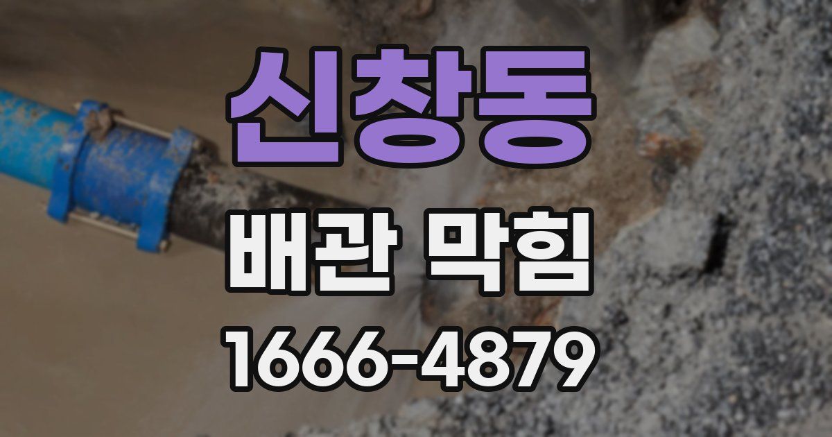 신창동 배관 막힘