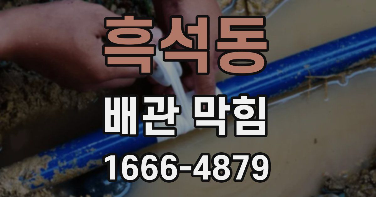 흑석동 배관 막힘