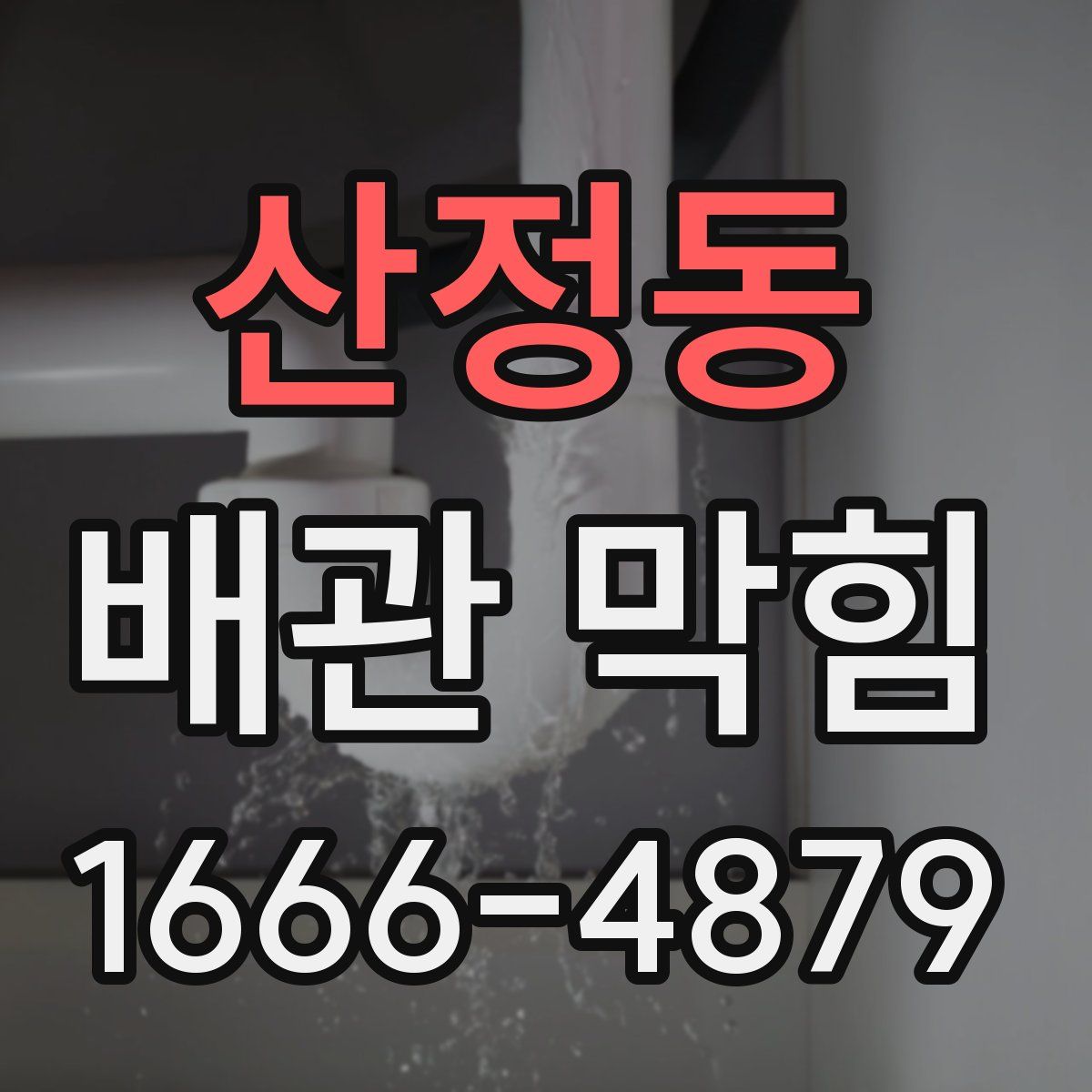 산정동 배관 막힘