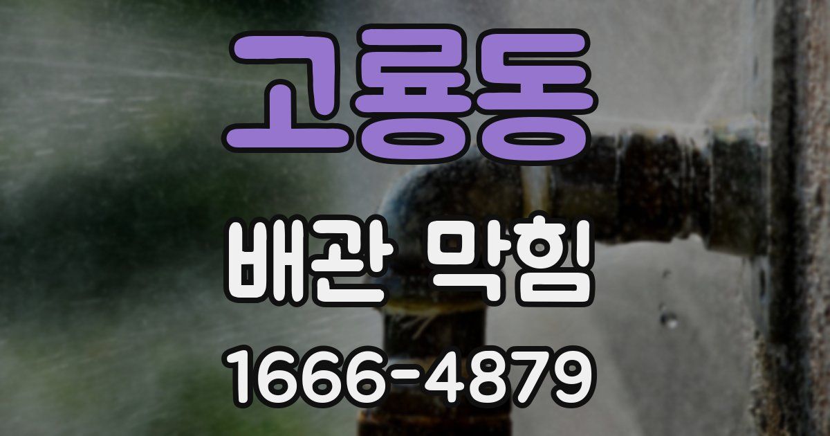 고룡동 배관 막힘