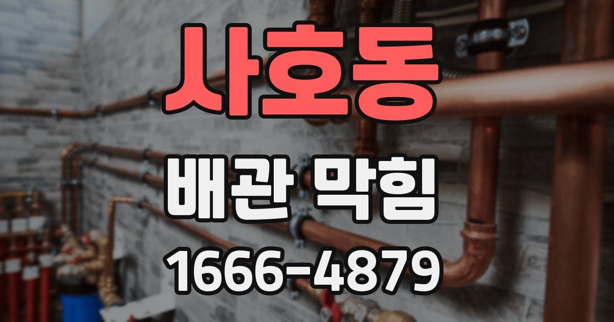 사호동 배관 막힘