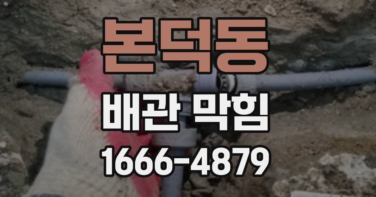 본덕동 배관 막힘