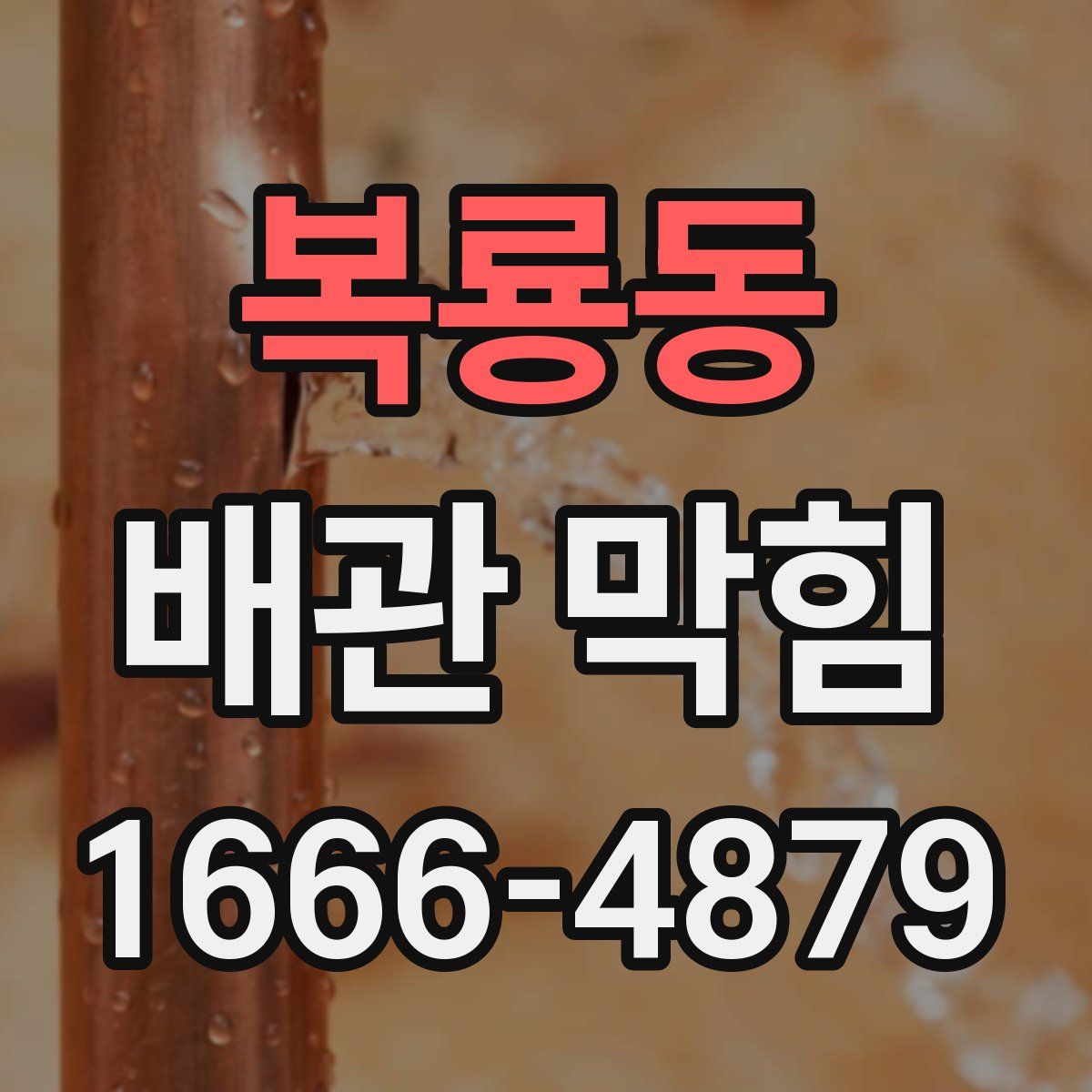 복룡동 배관 막힘
