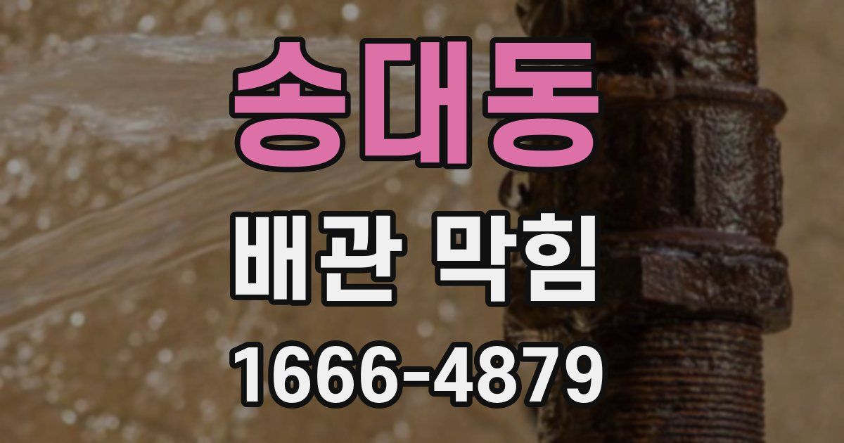 송대동 배관 막힘