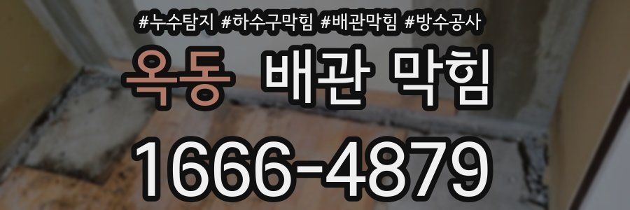 옥동 배관 막힘