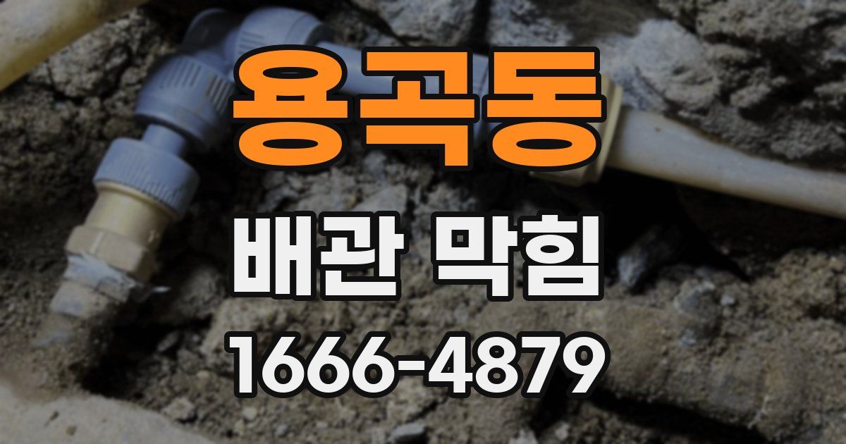 용곡동 배관 막힘