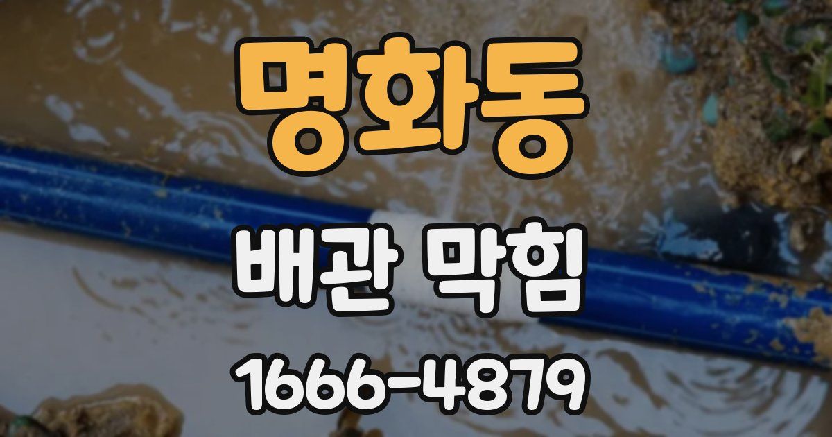명화동 배관 막힘
