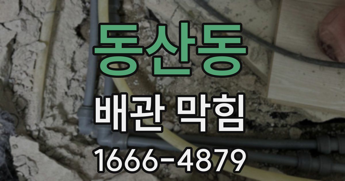 동산동 배관 막힘