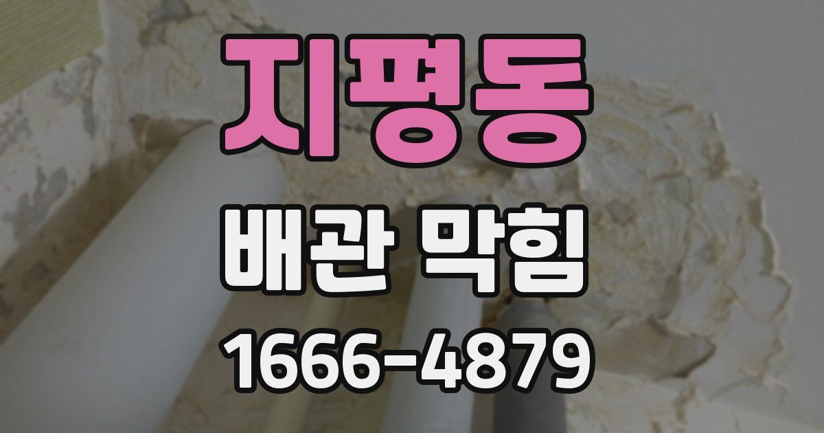 지평동 배관 막힘