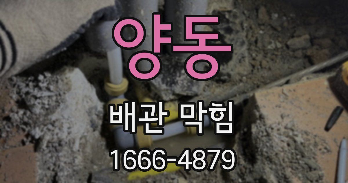 양동 배관 막힘