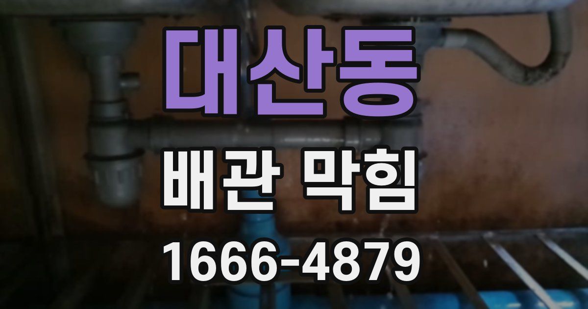 대산동 배관 막힘