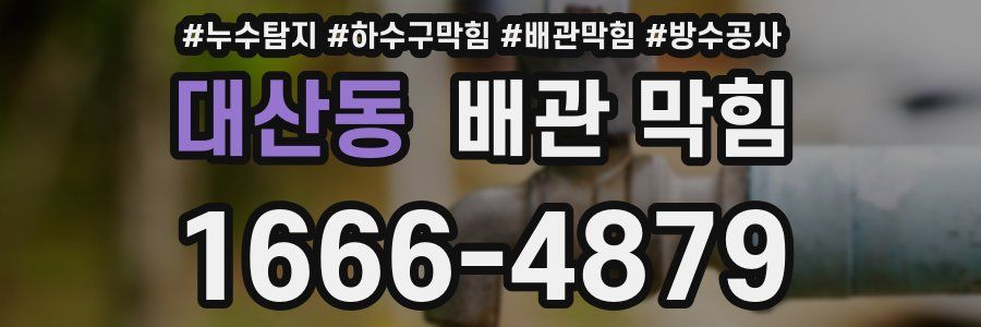 대산동 배관 막힘
