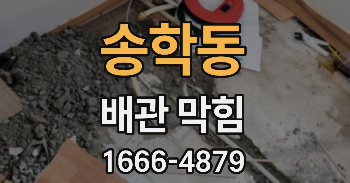 송학동 배관 막힘
