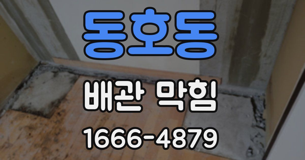 동호동 배관 막힘