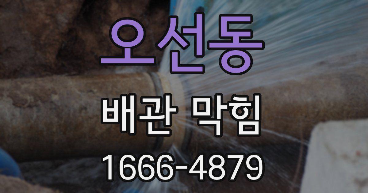 오선동 배관 막힘