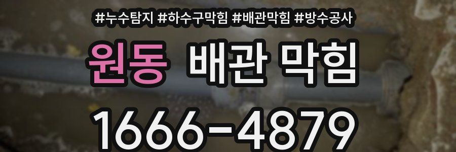 원동 배관 막힘
