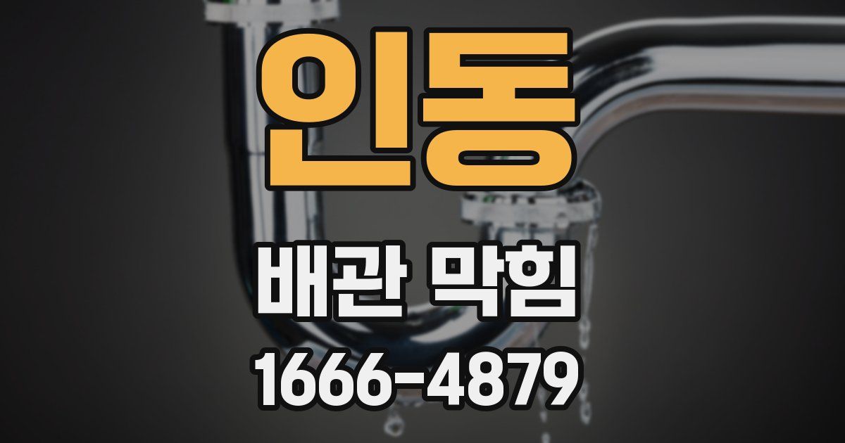 인동 배관 막힘