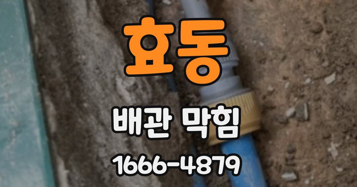 효동 배관 막힘