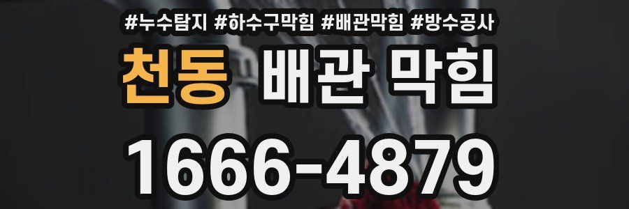 천동 배관 막힘