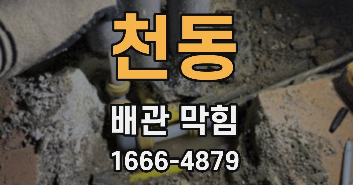 천동 배관 막힘