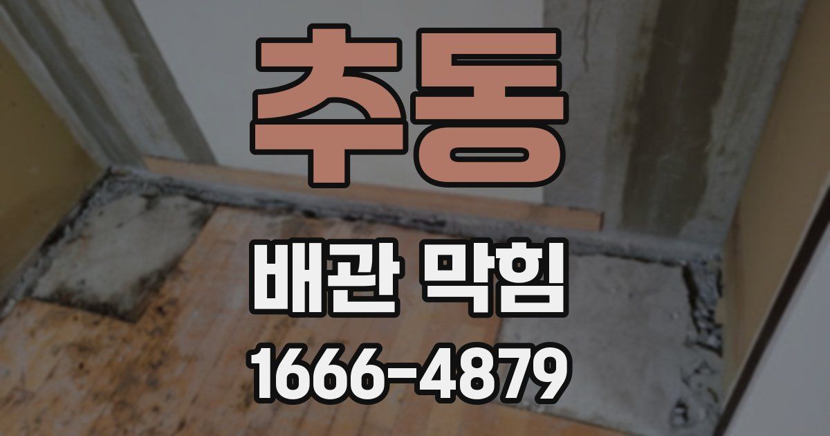 추동 배관 막힘