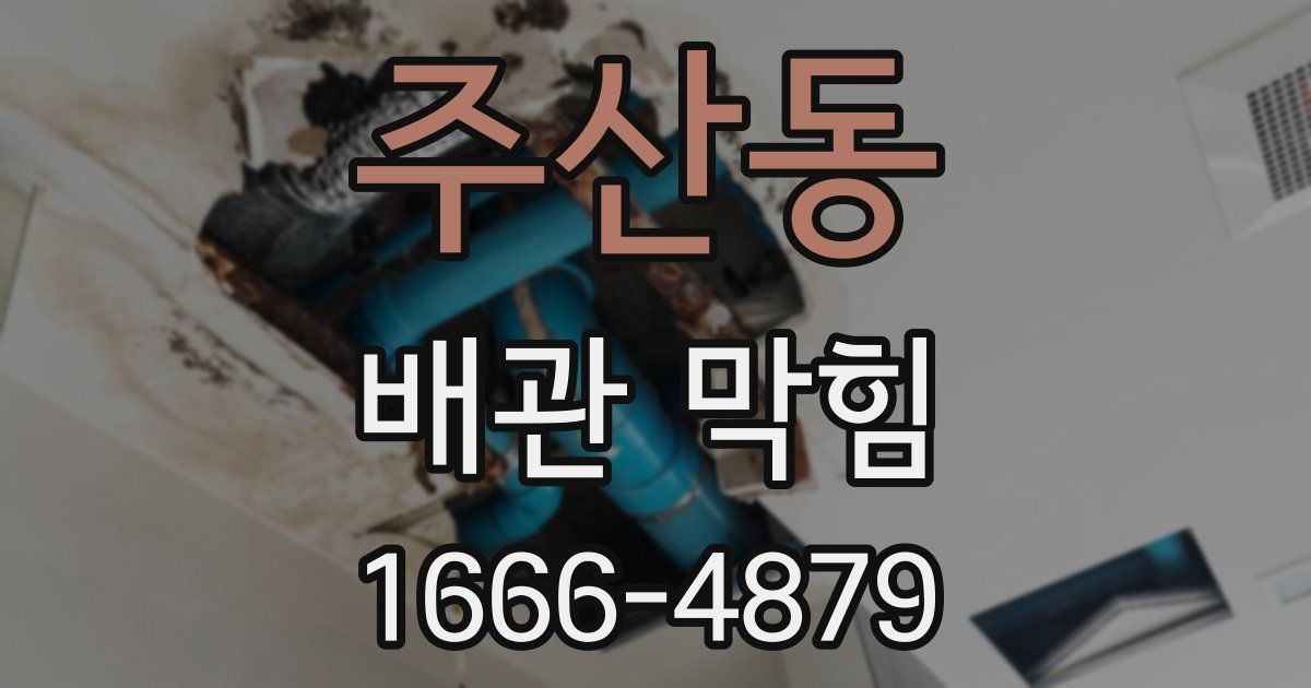 주산동 배관 막힘