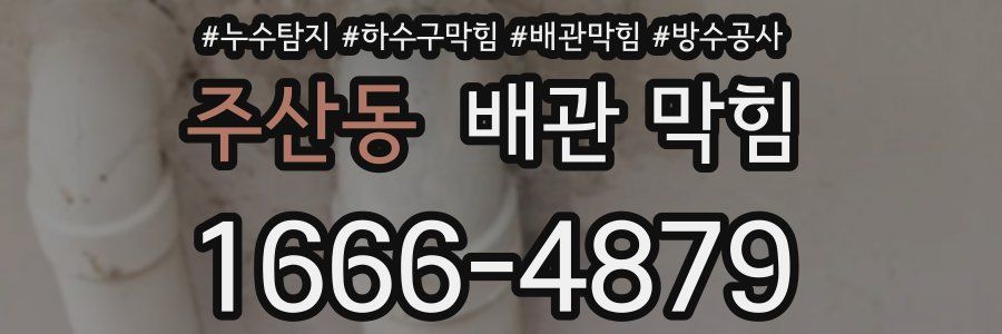 주산동 배관 막힘