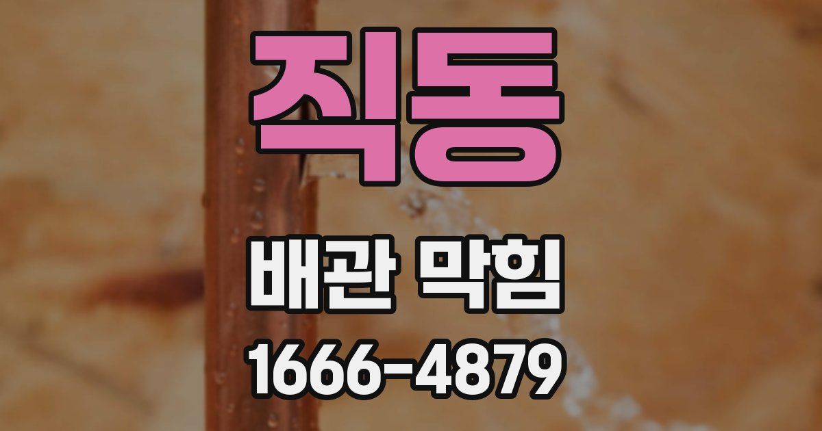 직동 배관 막힘