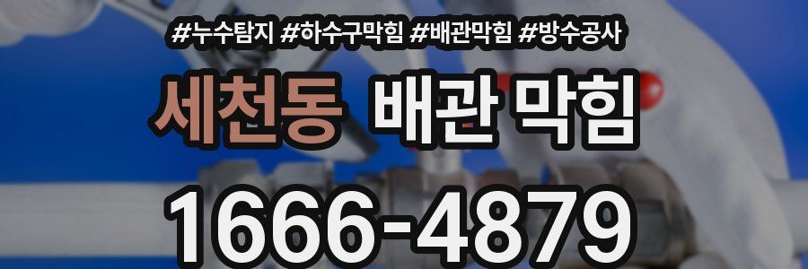 세천동 배관 막힘