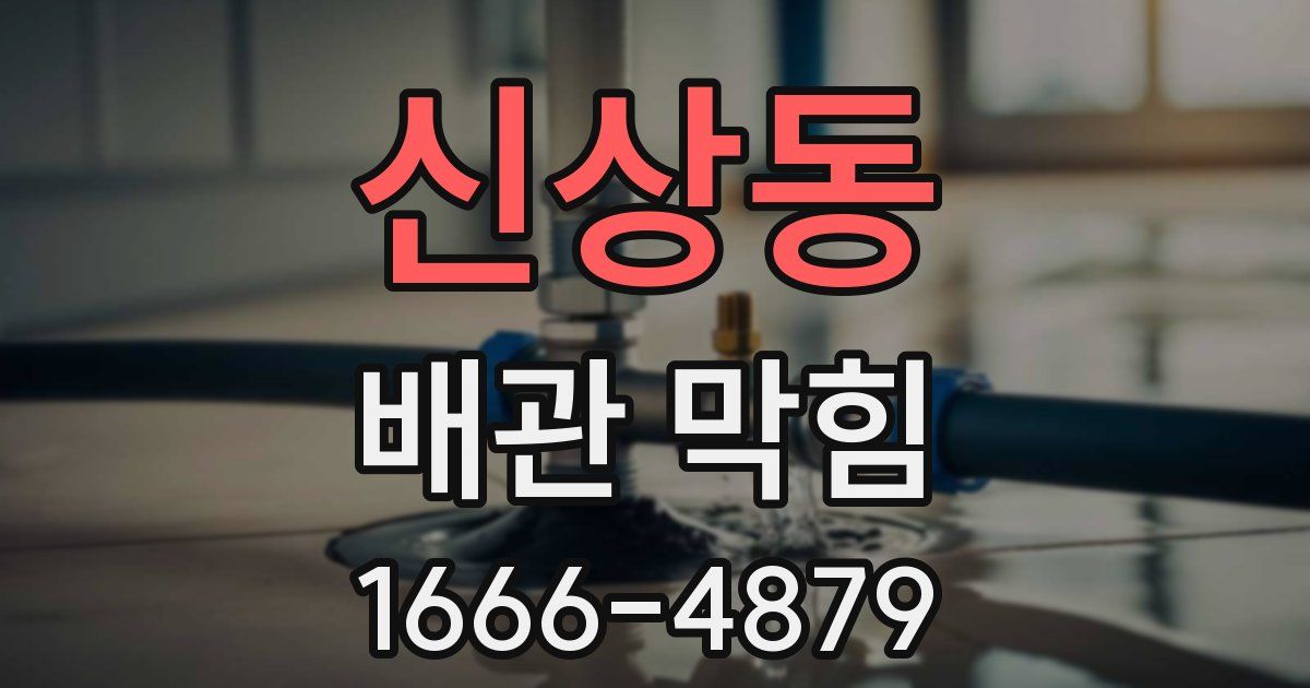 신상동 배관 막힘