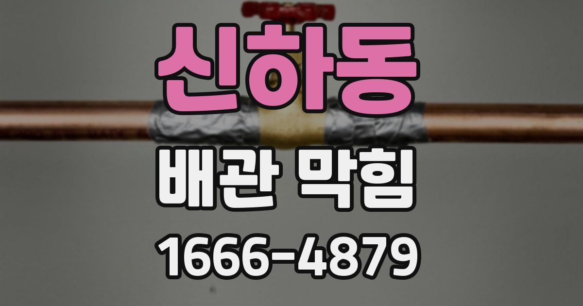 신하동 배관 막힘