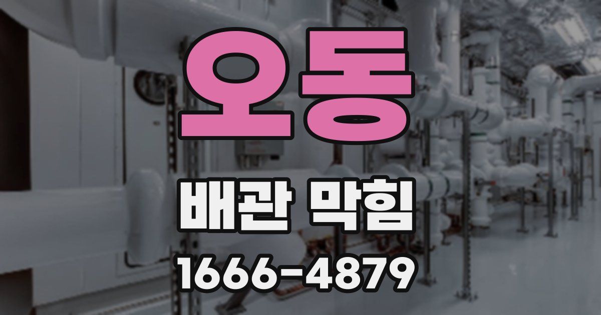 오동 배관 막힘