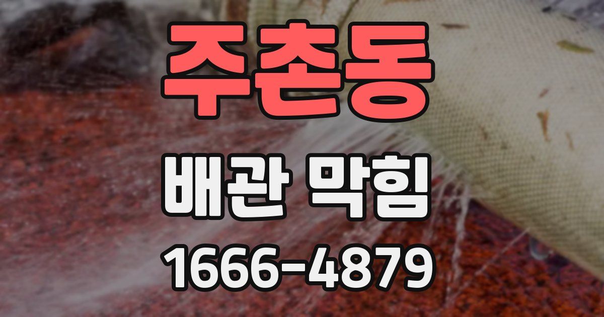 주촌동 배관 막힘