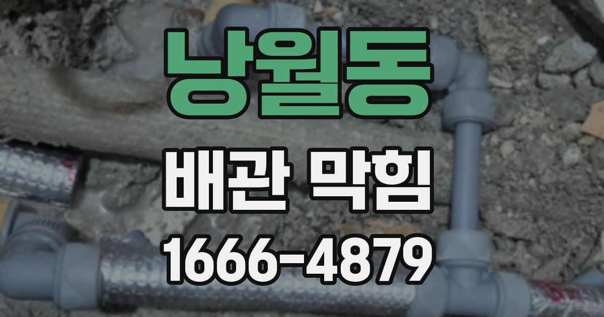 낭월동 배관 막힘